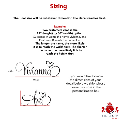 Personalized Heart Name Wall Decal