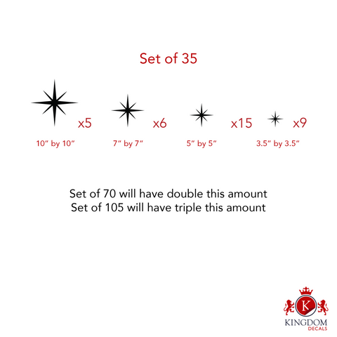 Star Wall Decal Set | Retro Starburst Wall Stickers