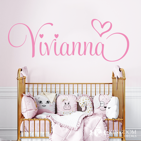 Personalized Heart Name Wall Decal