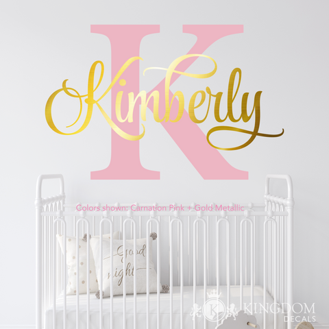 Personalized Name and Initial Wall Decal