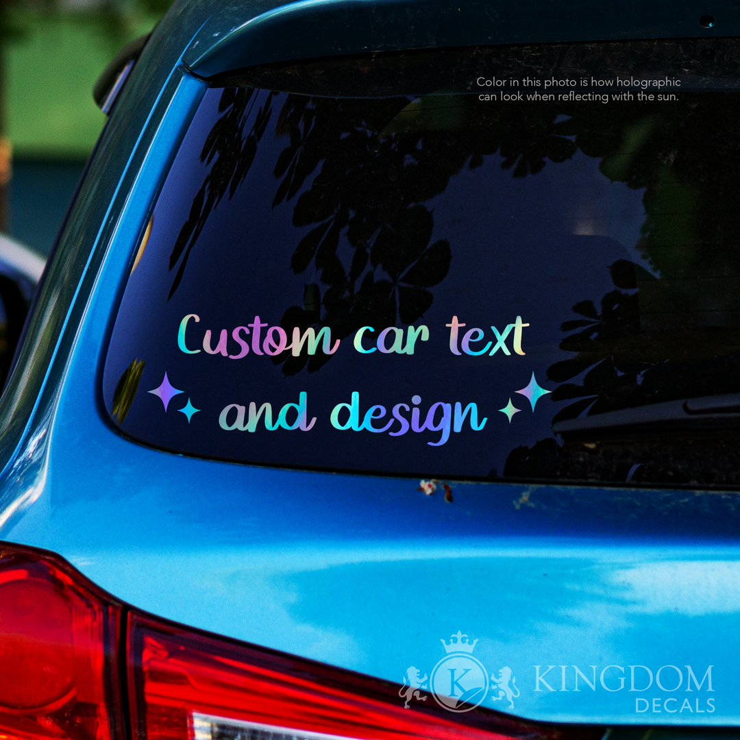 Personalized Car Decal | Custom Text & Design – KingdomDecals