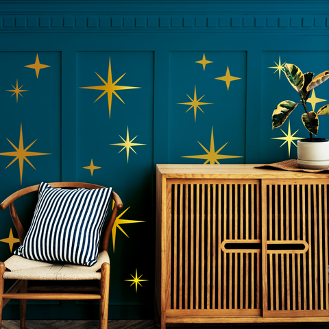 Star Wall Decal Set | Retro Starburst Wall Stickers